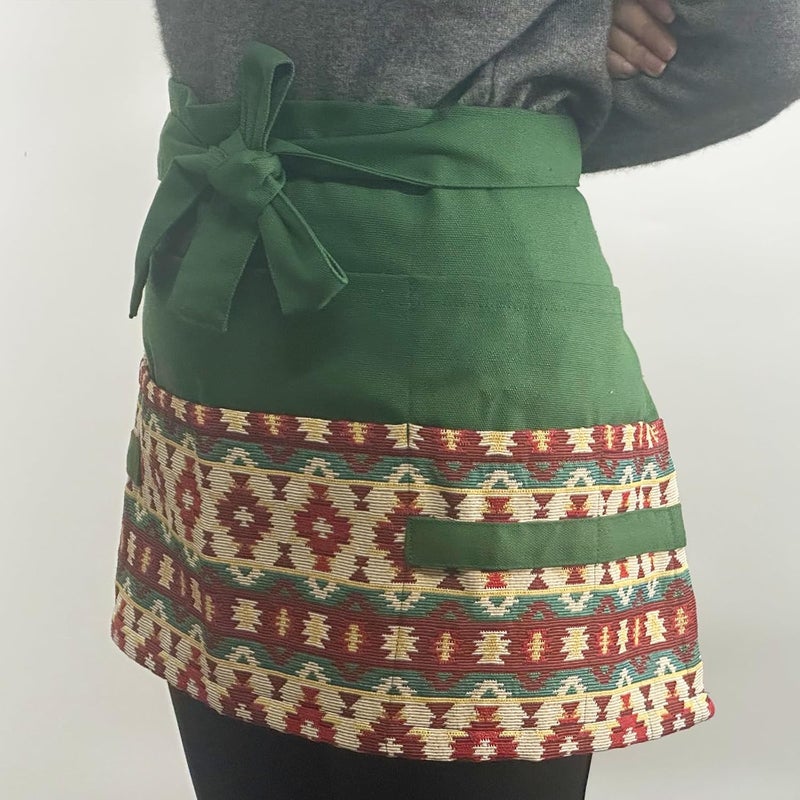 MILCIL Store Garden Apron for Woman, Serve Apron Cute, Flora Half Apron with 8 Pockets, Valentines Gift for Mom Wife Girlfriend - Image 5